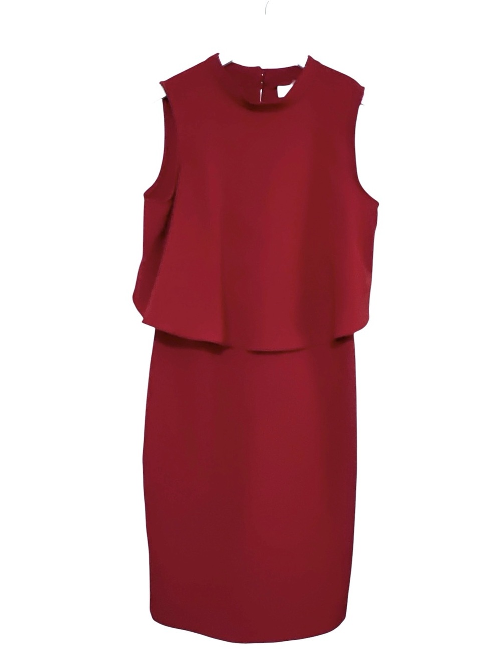NY & Company Red Sleeveless Layered Sheath Dress Size 10